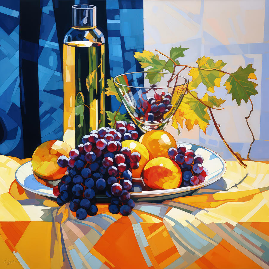 Beyond the Glass and into the Vine Painting by Lourry Legarde