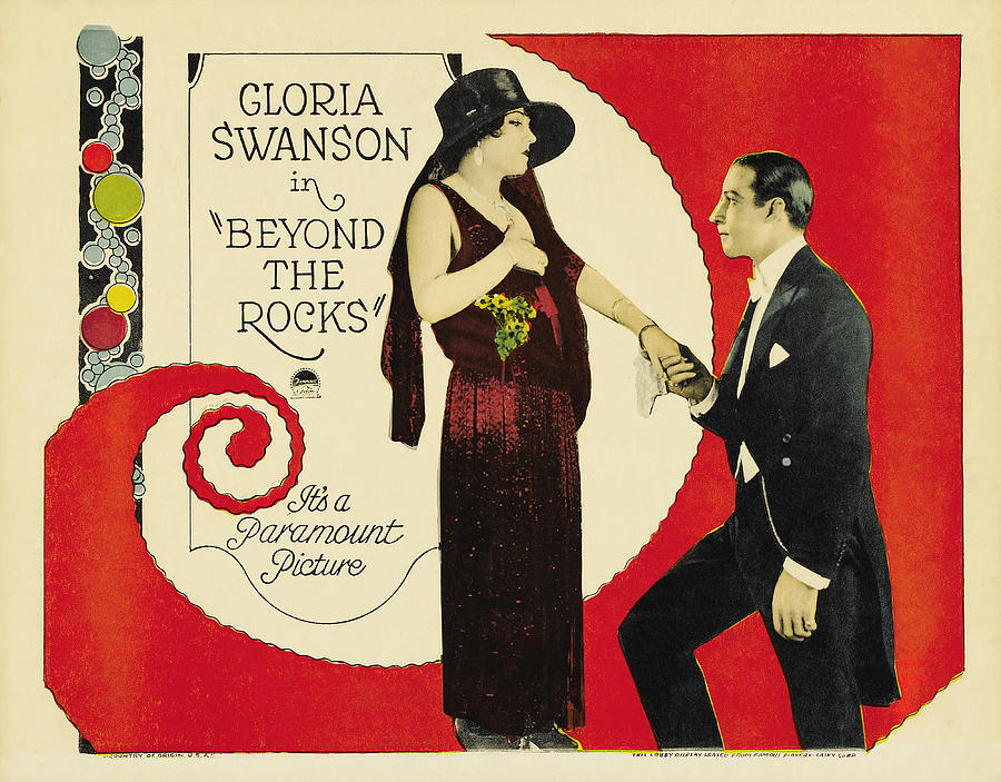 Beyond the Rocks, with Gloria Swanson, 1922-b Mixed Media by Movie World Posters