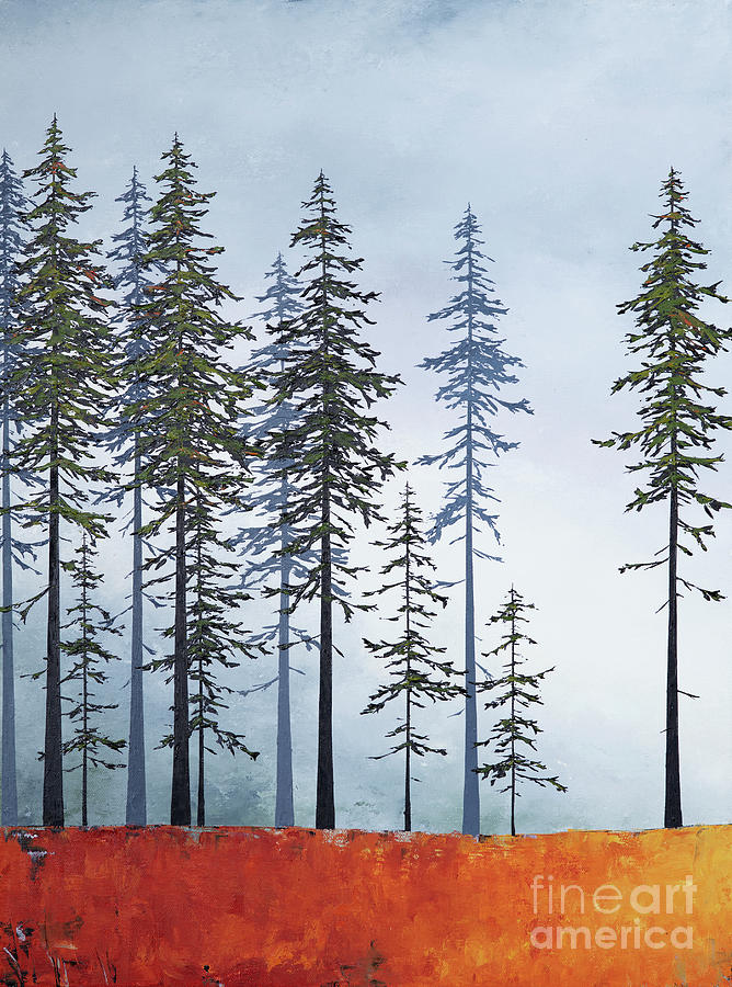 Beyond The Trees Painting by Carolyn Doe