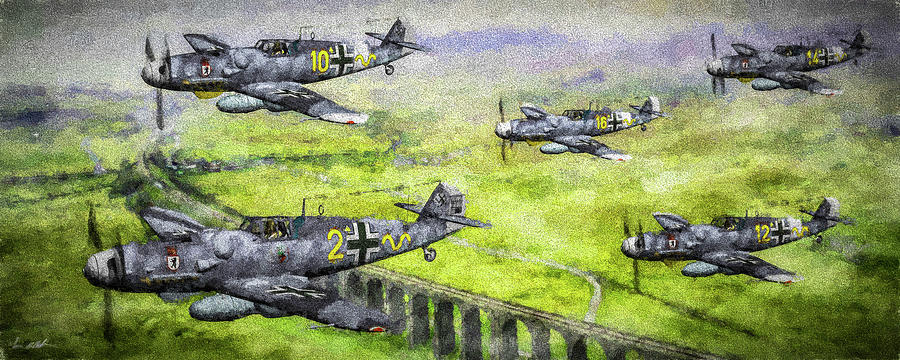 Bf-109 G-6 of JG-27 Art Digital Art by Tommy Anderson