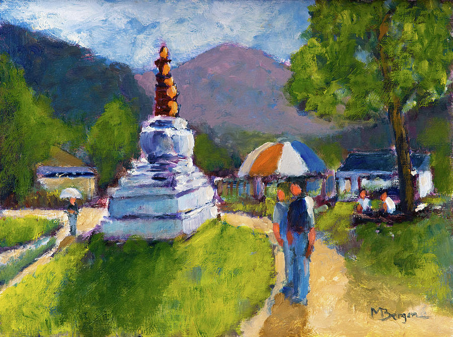 Bhutan Painting by Mike Bergen