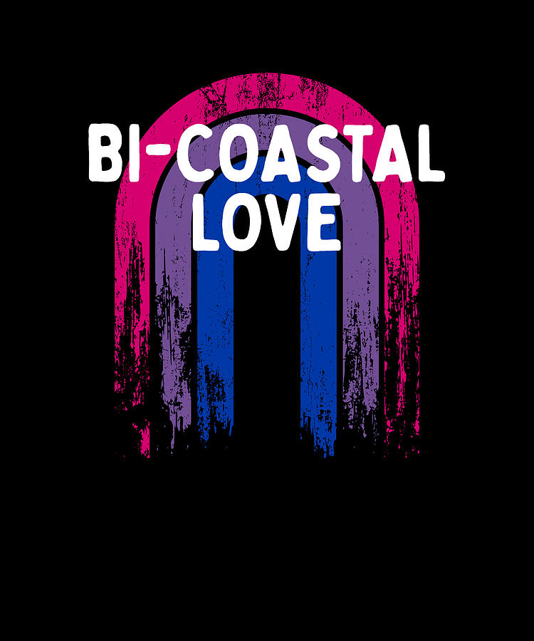 Bi Coastal Love Bisexual Couples Bi Pride Lovers Lgbtq Digital Art By