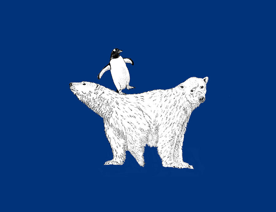 Bi Polar Bear Drawing by Jenny Armitage
