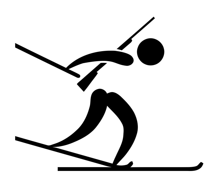 Biathlon Pictogram Digital Art by A Z - Pixels