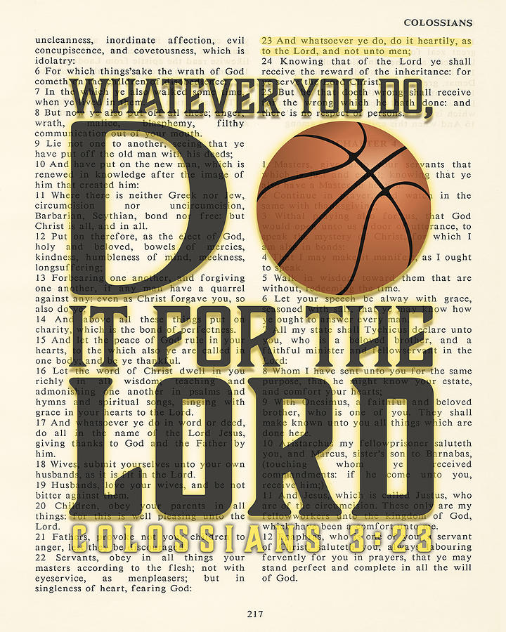 Bible Basketball Mixed Media by Shannon Phillips Pixels
