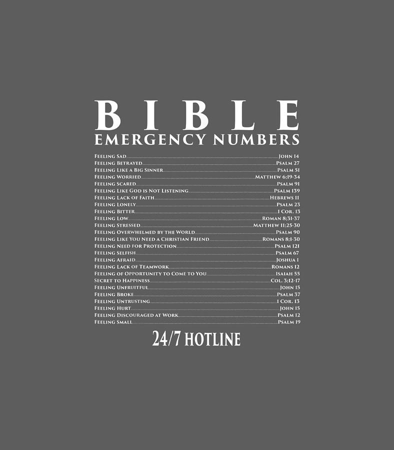 Bible Emergency Hotline Numbers Cool Christian Digital Art by Norrie ...