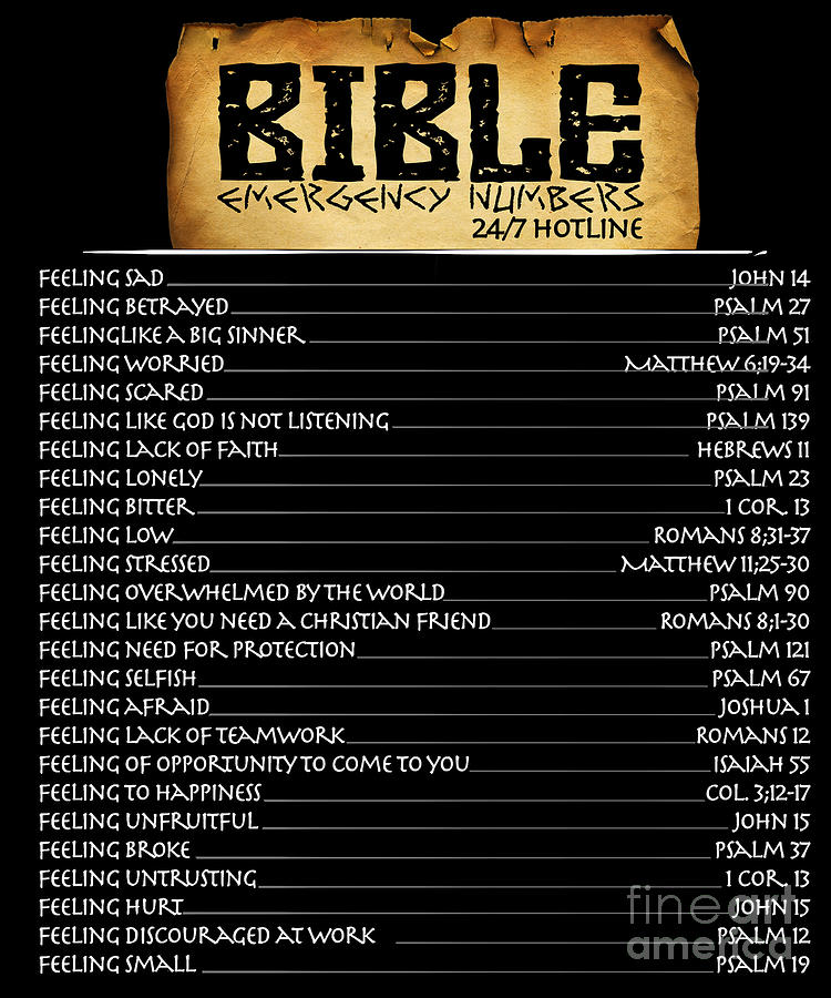 Jesus Christ Drawing - Bible Emergency Hotline Numbers Cool Christian S by Noirty Designs