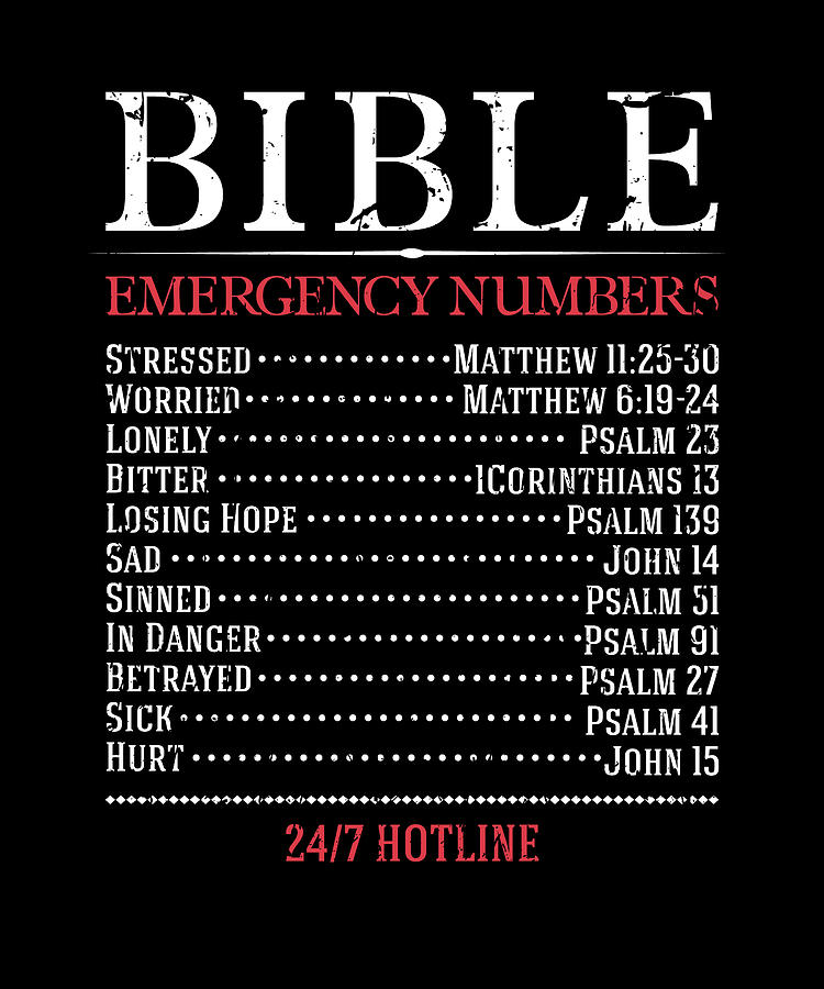 Bible Emergency Numbers 24 7 Hotline Bible Lover Digital Art By   Bible Emergency Numbers 24 7 Hotline Bible Lover Anthony Isha 