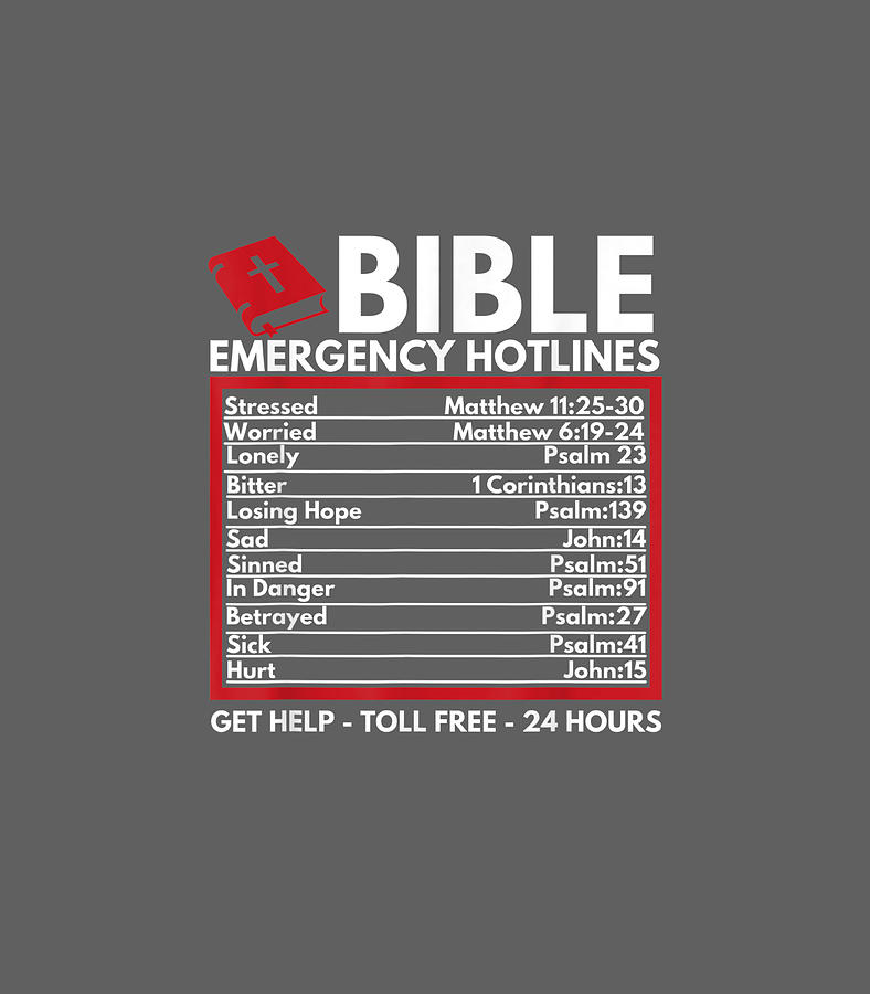 Bible Emergency Numbers Funny Christian Bible Jesus Digital Art by ...