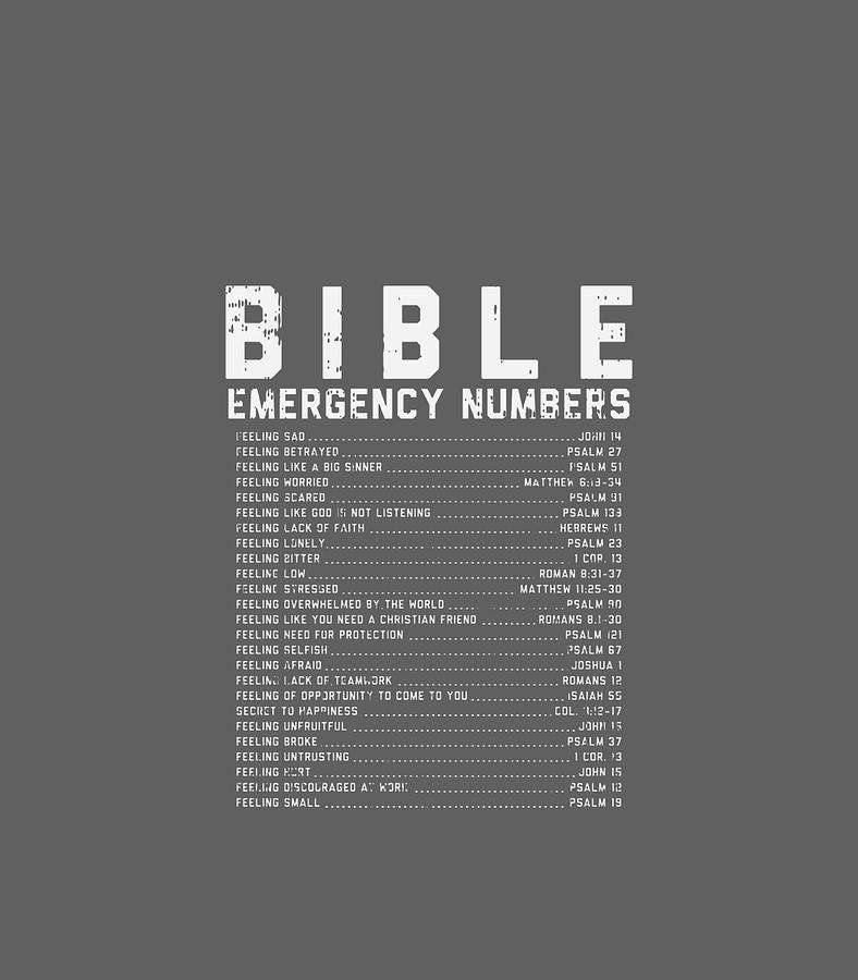 Bible Emergency Numbers Verse God Jesus Faith Christian Digital Art by ...