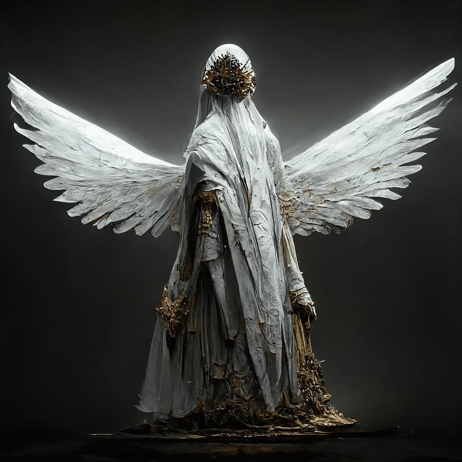 Biblical Angel Representation Digital Art by Almodozo A Pixels