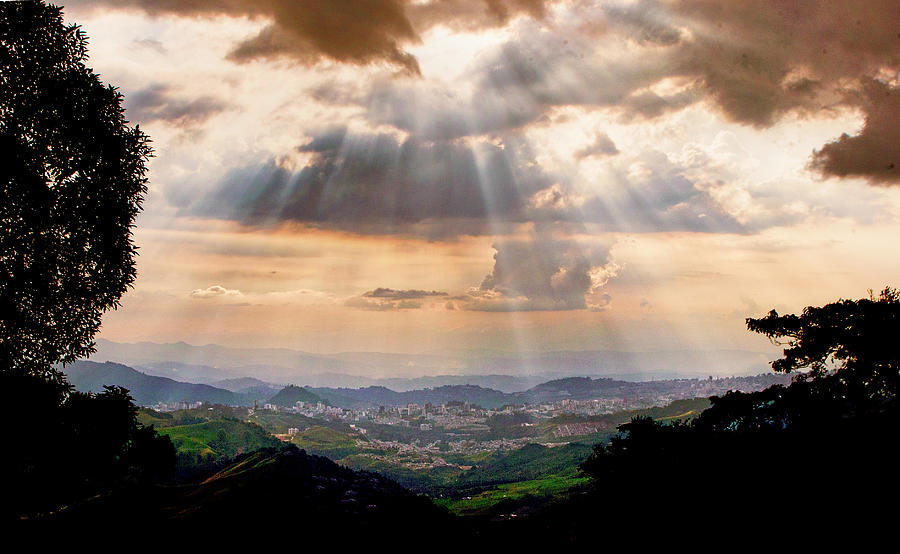 Biblical Lights, Manizales, Colombia Photograph by Tony Mills