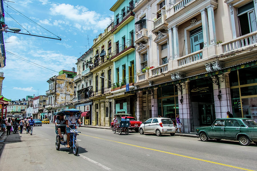Bicitaxi on a Old street. Havana. Cuba Photograph by Lie Yim