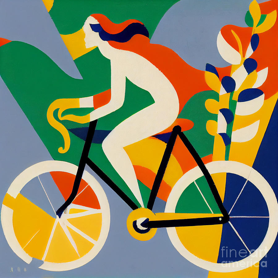 bicycle    art  by  henri  matisse  fecdaa   by Asar Studios Digital Art