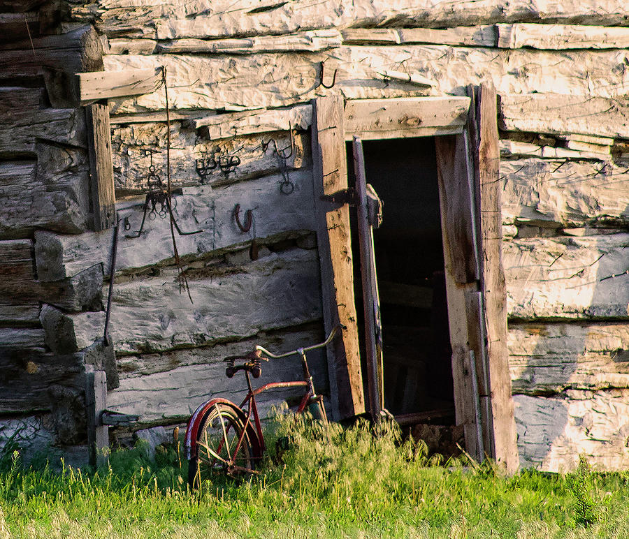 Bicycle at the Barn Photograph by Shirley Dutchkowski