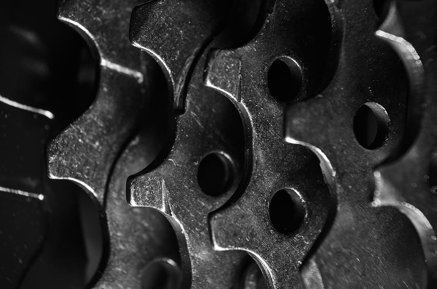 Bicycle Cassette in Monochrome Photograph by Angelo DeVal