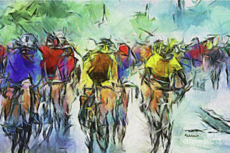 Bicycle Classic Painting by Linda Weinstock