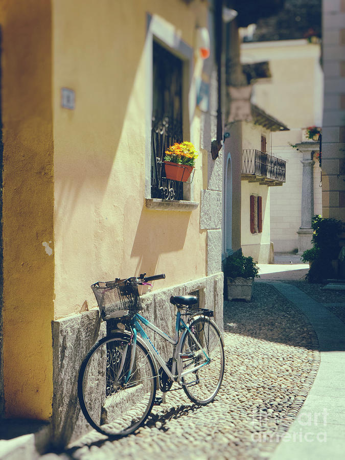 Bicycle in Italian alley Photograph by Silvia Ganora