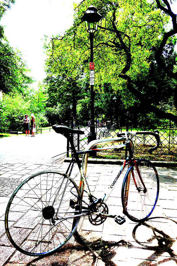 Bicycle In Park In Krakow, Poland Photograph by John Siest