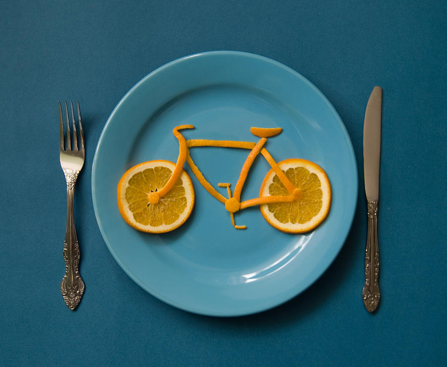 Bicycle made of orange Photograph by Dmitry Guyvoronsky