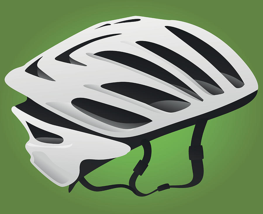 Bicycle or Cycling Helmet - Illustration Drawing by Abstractdesignlabs