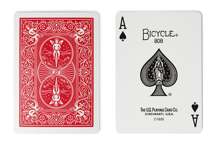 Bicycle Rider Back Playing Cards Photograph by Duckycards