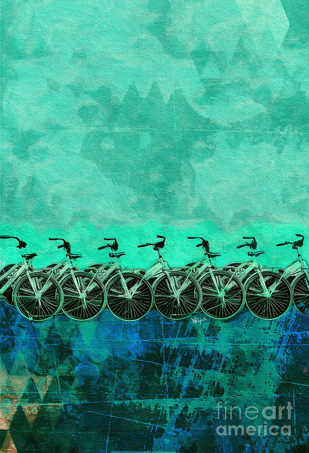 Bicycle Stop  Digital Art by Diana Rajala