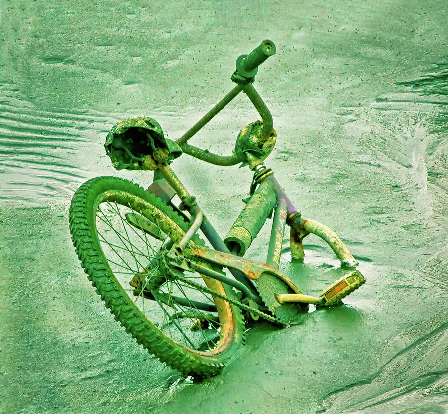 Bicycle Stuck In Mud Photograph by Gary Slawsky