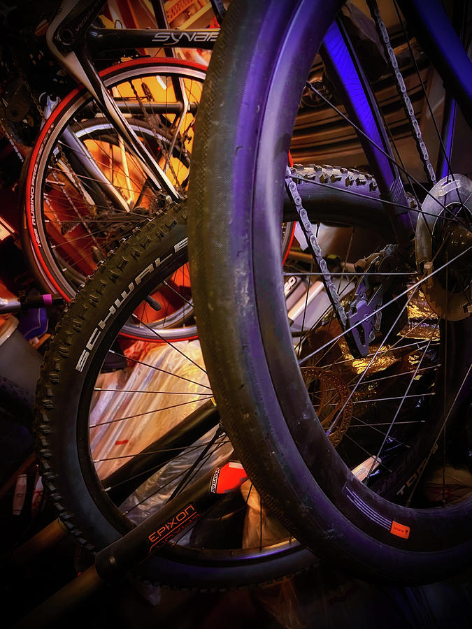 Bicycle Photograph - Bicycle Tires 2 by Nancy Merkle