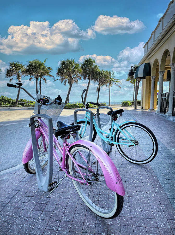 Bicycles at the Beach Casino Photograph by Debra and Dave Vanderlaan