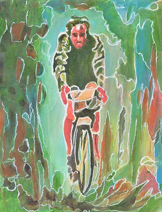 Bicycling around the Earth Painting by John Edwe