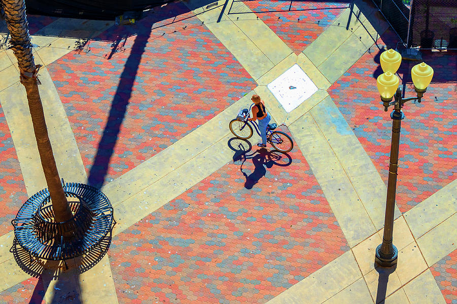 Bicycling On The Boardwalk Photograph