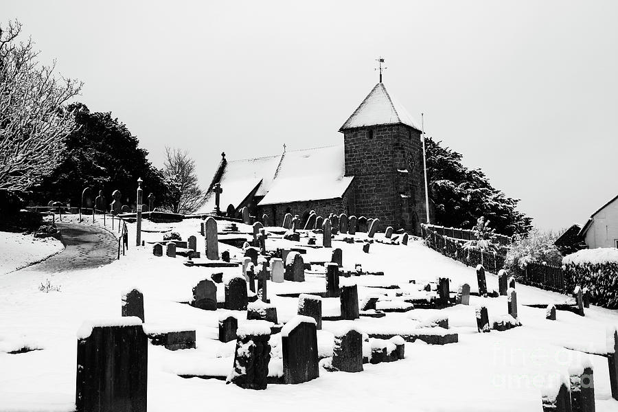 Bidborough church after winter snowfall Kent England Photograph by James Brunker