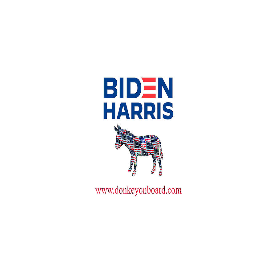 Biden and Harris Donkey Logo Photograph by Julian Starks