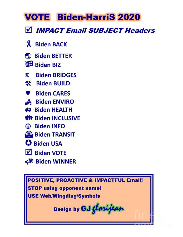 Biden Harris Impact Email Subject Headers Photograph