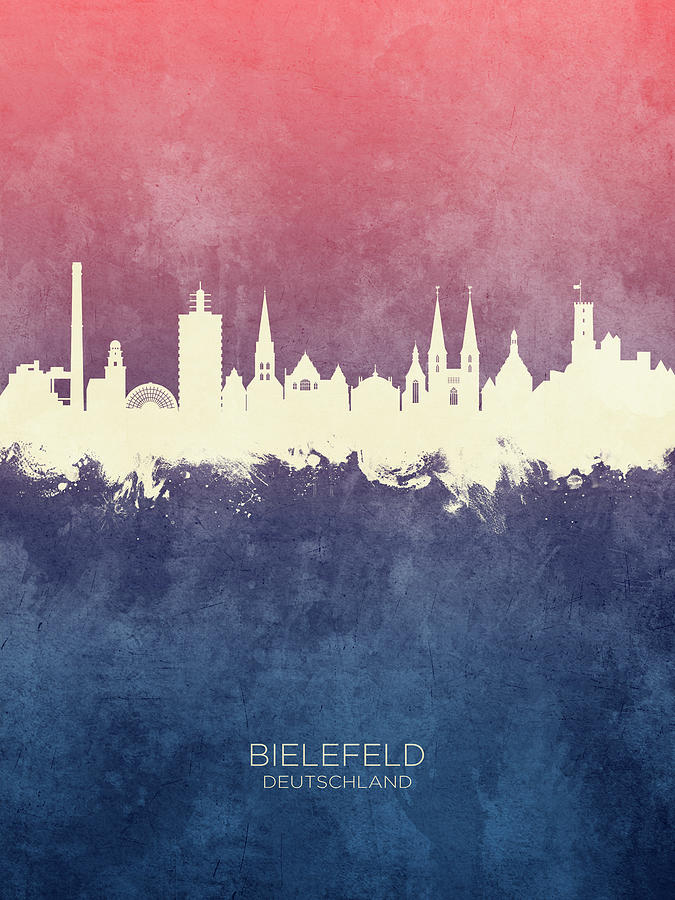 Bielefeld Germany Skyline #92 Digital Art by Michael Tompsett