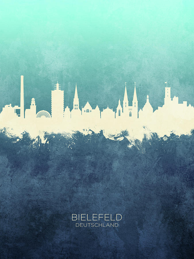 Bielefeld Germany Skyline #93 Digital Art by Michael Tompsett