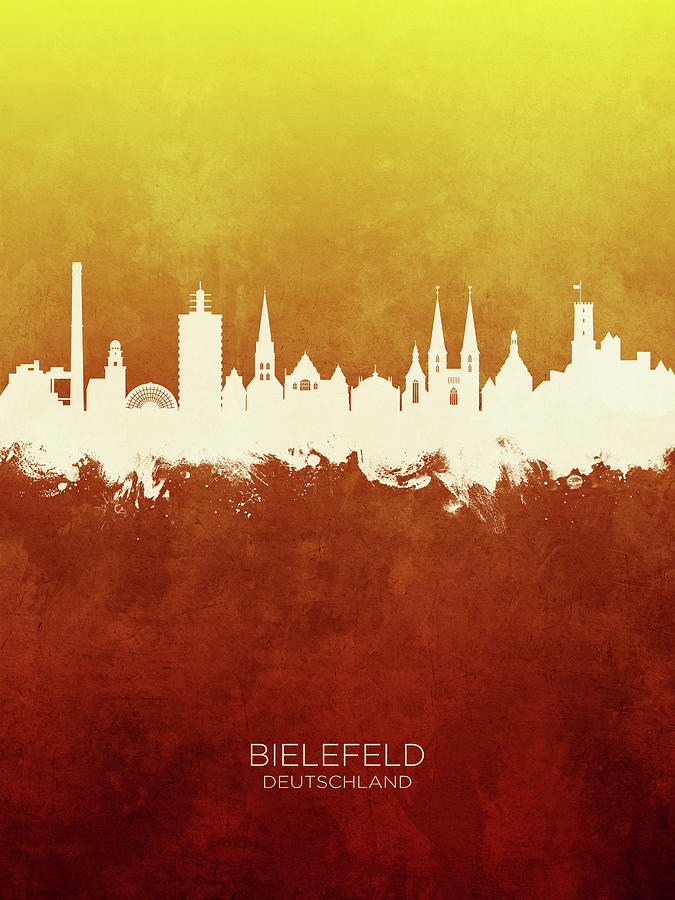Bielefeld Germany Skyline #95 Digital Art by Michael Tompsett