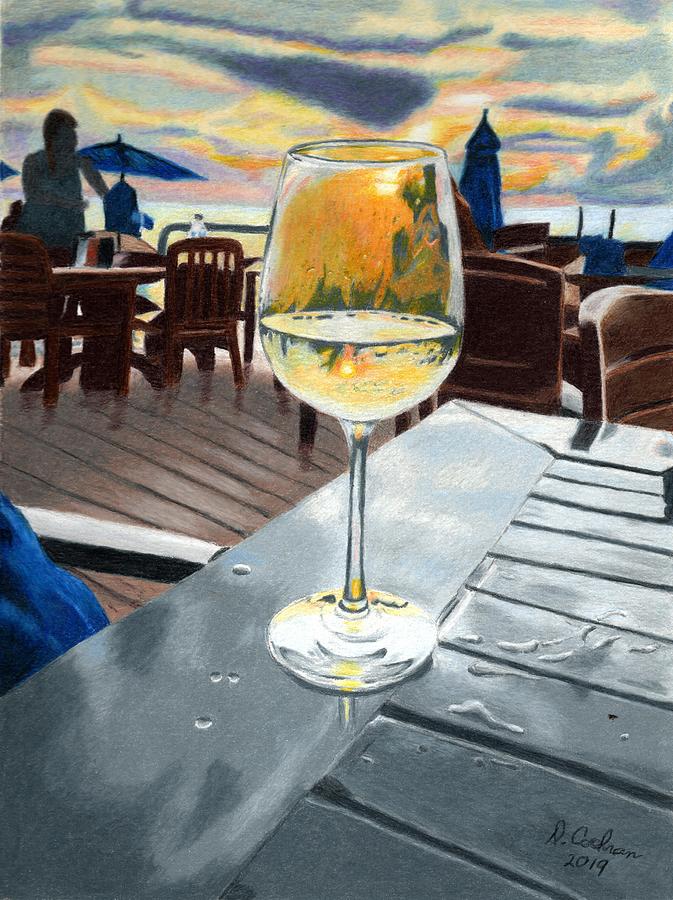 Wine Drawing - Bienvenidos A Cozumel by David Cochran
