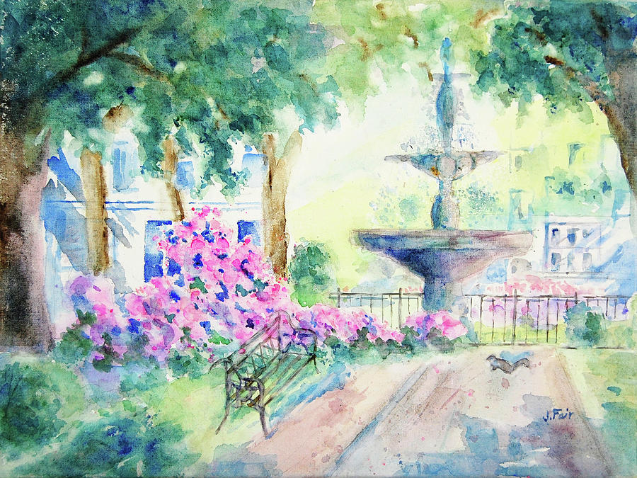 Bienville Square Painting by Jerry Fair