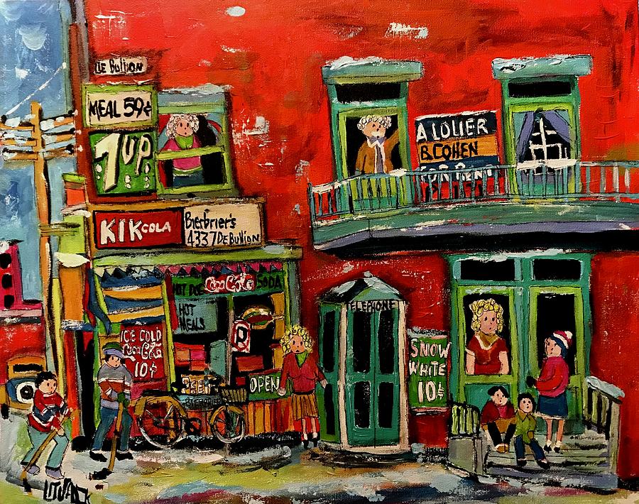 Restaurant Painting - Bierbriers on De Bullion by Michael Litvack