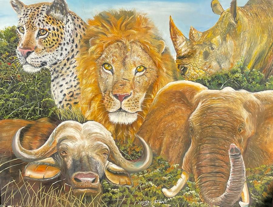 Big 5 Painting by Selvan Naidoo | Fine Art America