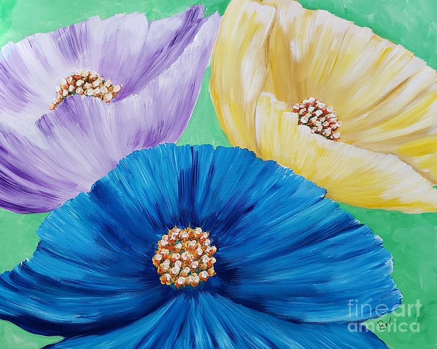 Big and Bold Flowers Painting by Beverly Livingstone - Fine Art America