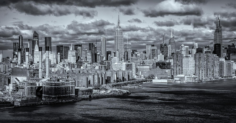Big Apple Skyline Black and White Photograph by Michael Hope