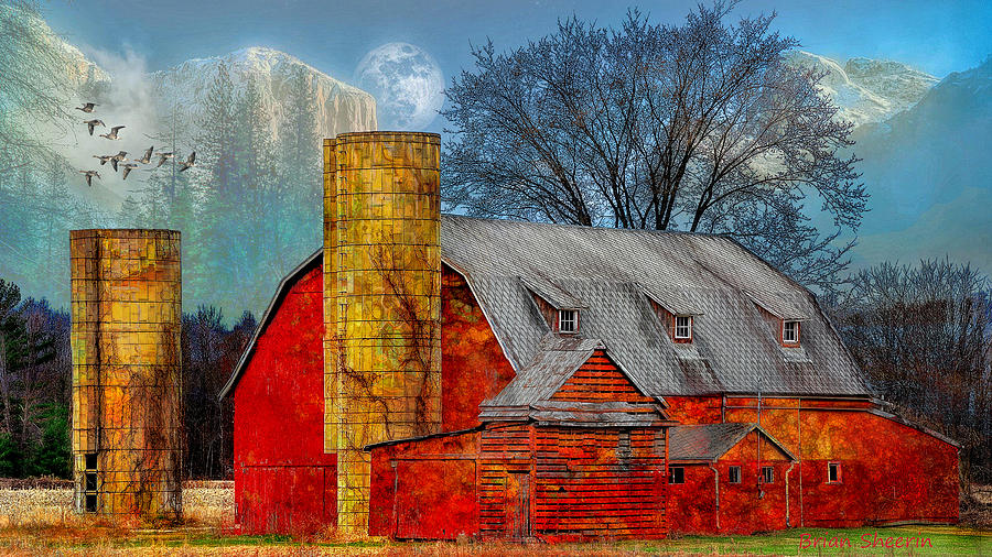 Big Barn Digital Art By Brian Sheerin Fine Art America