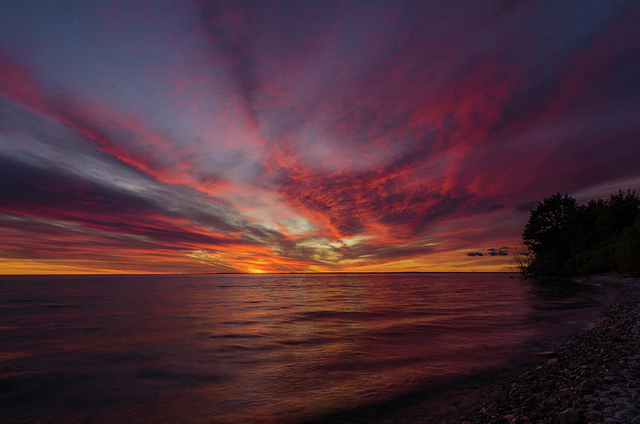 Big Bay de Noc Sunset Photograph by Gales Of November - Pixels