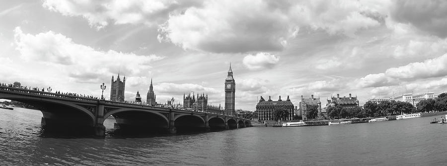 Big Ben and Houses of Parliament viewed from the other side of Thames River, City Of Westminster, Lo Photograph by Panoramic Images