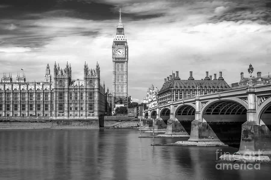 Big Ben and Westminster bridge in London Photograph by Delphimages London Photography