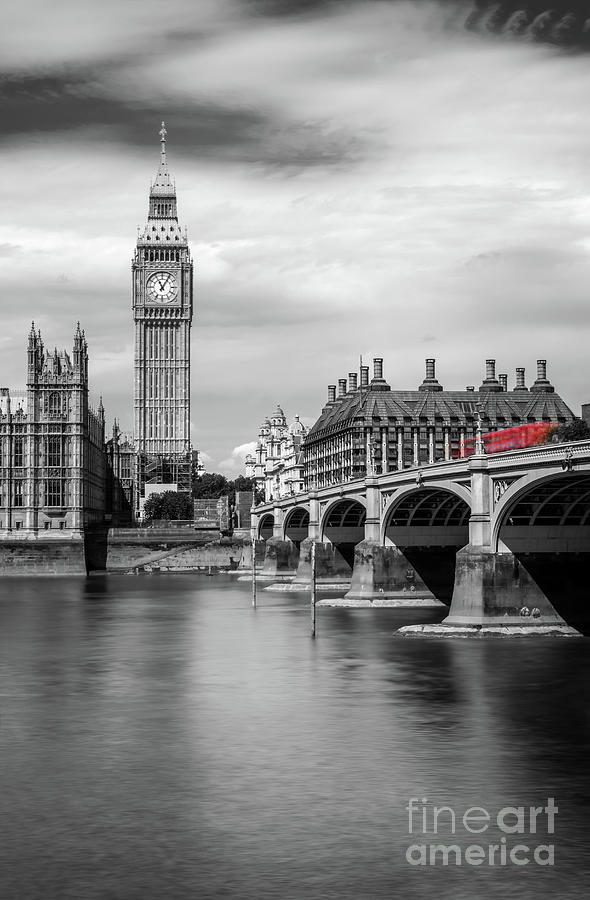 Big Ben and Westminster bridge, London Photograph by Delphimages London Photography