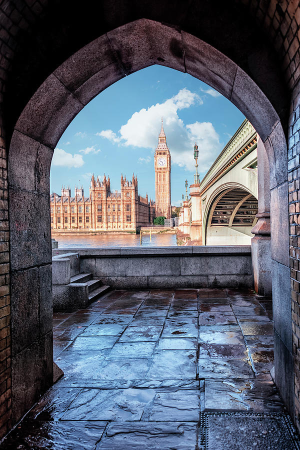 London Photograph - Big Ben in frame by Manjik Pictures